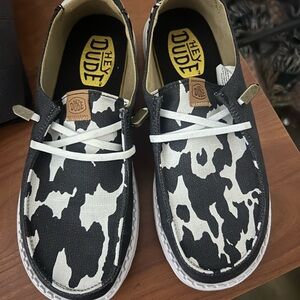 Cow hide print Hey Dudes